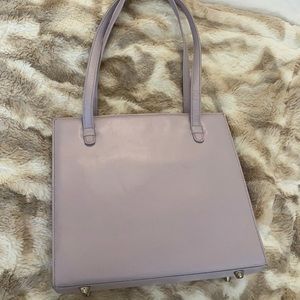 Lavender real leather bag